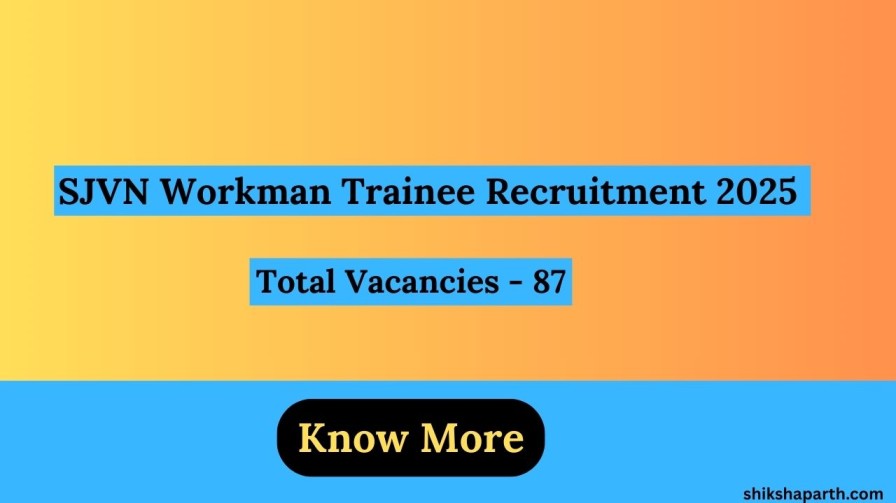 SJVN Workman Trainee Recruitment 2025